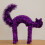 Smart Garden Products 42cm Standing Scaredy Cat Halloween Decoration in Purple 6