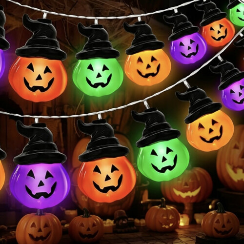 Multi-Colour LED Pumpkin Halloween Decorations, Battery Operated Halloween Light