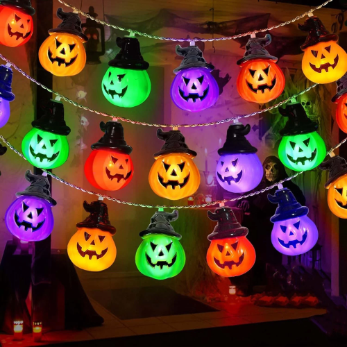 Multi-Colour LED Pumpkin Halloween Decorations, Battery Operated Halloween Light 1