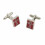 Masonic Red & Silver Cross Cufflinks 2