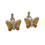 Yellow & Orange Butterfly Cufflinks 1