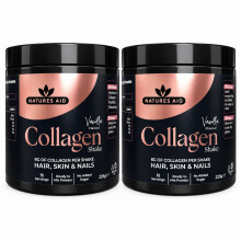 Nature's Aid Collagen Shake Powder 8000mg Vanilla 225g X 2 Best Before 12/2026