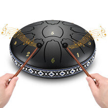 Misvayli Steel Tongue Drum 6 Inch 11 Tone, Hand Pan Drum with Mallets & Finger Picks, Meditation Yoga Percussion Instrument