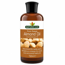 Natures Aid Sweet Almond Oil 150ml 100% Pure Massage Aromatherapy Oil for D