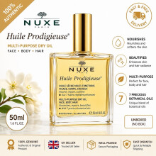 NUXE Huile Prodigieuse Multi-Purpose Dry Oil 50ml Face Body Hair Unboxed