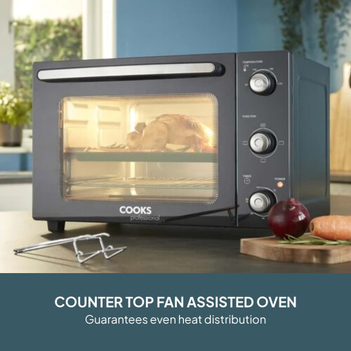 Cooks Professional Cooks Professional 34L Mini Oven | Black / Silver 1