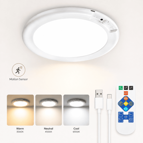 LED Rechargeable Ceiling Light With Remote Control
