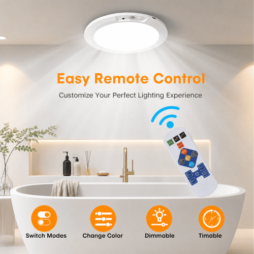 LED Rechargeable Ceiling Light With Remote Control 2