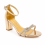 (43, Gold) Ankle Strap Heels with Bow Size 33-43 5