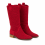 (43, Red) Low Heel Cowboy Knee High Boots Size 35-44 4