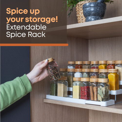 3 Tier Spice Rack Organiser White Grey 1