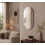 Frameless Oval Wall Mirror Glass Round Edge 40x70Cm 5
