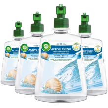 4 X Air Wick Active Fresh Non Aerosol Automatic Spray Refills 228ml - Marine Breeze