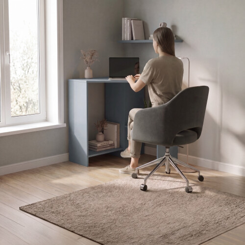 Home Discount (Grey) Hetton Corner Computer Desk PC Office Study Table 1