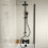 NES Home Nes Home Square Shower Mixer Tap, Handset, Riser Rail Kit Matte Black 2