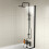 NES Home Nes Home Square Shower Mixer Tap, Handset, Riser Rail Kit Matte Black 3