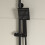 NES Home Nes Home Square Shower Mixer Tap, Handset, Riser Rail Kit Matte Black 4