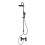 NES Home Nes Home Square Shower Mixer Tap, Handset, Riser Rail Kit Matte Black 7
