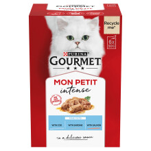 GOURMET Mon Petit Fish Variety Cod, Sardine, and Salmon Wet Cat Food - 48 x 50g Pouches