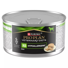 PURINA PRO PLAN VETERINARY DIETS HA Hypoallergenic Wet Dog Food Mousse - 24 x 195g Tins