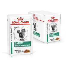 Royal Canin Veterinary Satiety Weight Management Wet Cat Food in Gravy - 48 x 85g Pouches