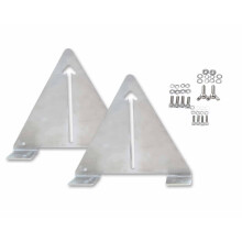 (170mm high, 100-150w panels) Narrow Boat Solar Panel Tilting Flip Mounting Brackets Stainless Steel Motorhome