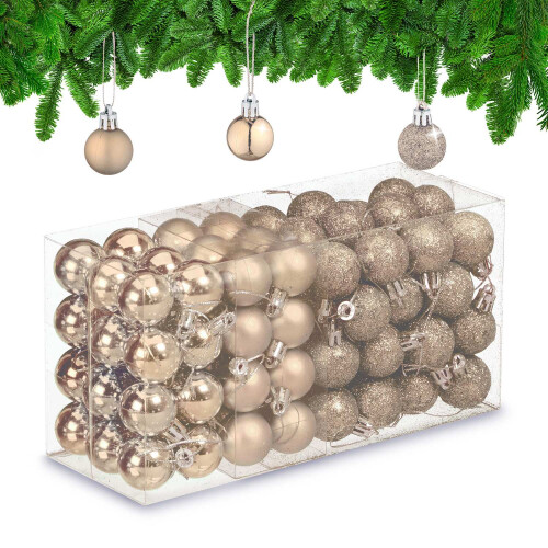 Kerstboomballenset, 96 plastic decoraties 1