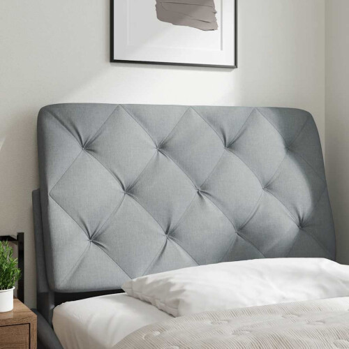 VidaXL vidaXL Kopfteil-Kissen Hellgrau 80 cm Stoff 1
