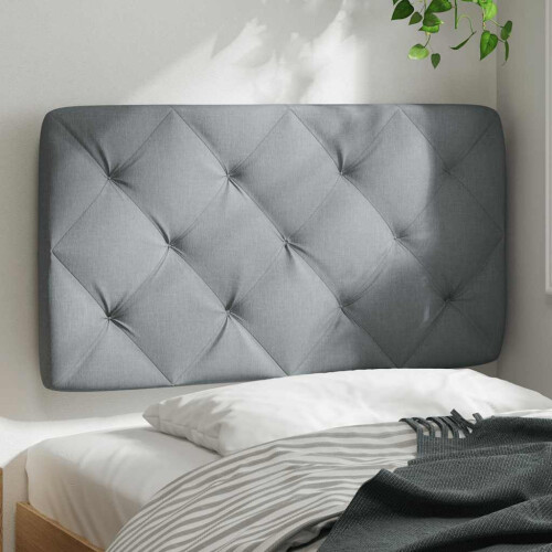 VidaXL vidaXL Kopfteil-Kissen Hellgrau 80 cm Stoff 2