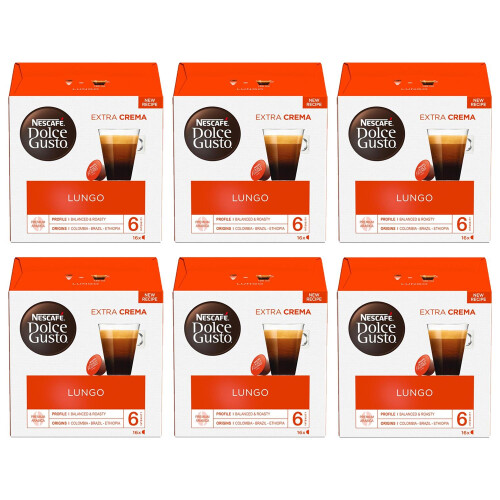 Nescafe Nescafe Dolce Gusto Coffee Pods 6x Boxes / 96 CapsCafe Lungo