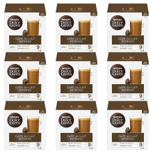 Dolce Gusto Coffee Pods of 16 Caps, 9 Boxes, Cafe Au Lait Intenso