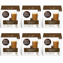 Nescafe Dolce Gusto Coffee Pods 6x Boxes / 96 Caps Cafe Au Lait Intenso