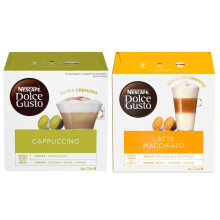 Nescafe Dolce Gusto Coffee Pods Caps - 16 Servings Cappuccino Extra + Nescafe Dolce Gusto Coffee Pods Caps - 16 Servings Latte Macchiato