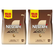 Nescafe Gold Blend Instant Coffee Refill 450g (Pack of 2) - 100% Responsibly Sourced