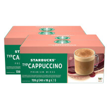 Starbucks Cappuccino Instant Coffee Sachets 40 Pack (Pack of 2) - Creamy Rich Cafe Taste