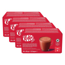 Kit Kat Cacao Beverage 40 Sachets (Pack of 4) - Hot Chocolate Drink with Wafery Notes