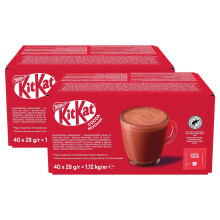 Kit Kat Cacao Beverage 40 Sachets (Pack of 2) - Hot Chocolate Drink with Wafery Notes