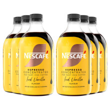 Nescafe Iced Coffee Espresso Concentrated Vanilla Flavour 500ml (Pack of 6) - 16 Servings Each