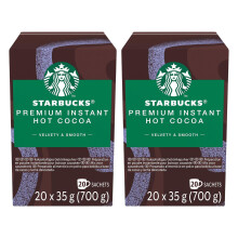 STARBUCKS Instant Hot Chocolate 20 Sachets 35g (Pack of 2) - Premium Chocolate Drink