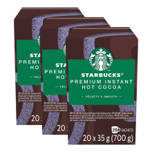 STARBUCKS Instant Hot Chocolate 20 Sachets 35g (Pack of 3) - Premium Chocolate Drink