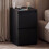 Vida Designs (Black) Denver 2 Drawer Bedside Chest with Power Outlet, Modern Nightstand Storage Table 1