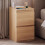 Vida Designs (Pine) Denver 2 Drawer Bedside Chest with Power Outlet, Modern Nightstand Storage Table 1