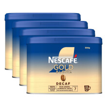 Nescafe Gold Blend Decaff Instant Coffee Granules 500g (Pack of 4) - Premium Decaffeinated
