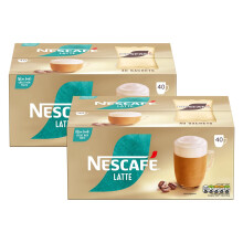 Nescafe Gold Latte Instant Coffee Sachets 40 (Pack of 2) - Creamy Frothy Drink