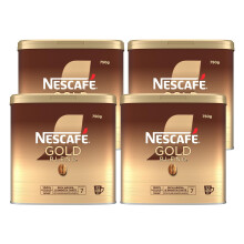 Nescafe Gold Blend Instant Coffee Granules 750g Tin (Pack of 4) - Premium Smooth Blend