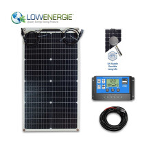 (50w White, Solar Panel & Kit) 30/50/100w Flexible Solar Panel PV Photo-voltaic Boat Marine Caravan Home Flexi