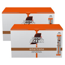 Nescafe Azera Americano Instant Coffee with Ground Beans 200 Sachets (Pack of 2) - Barista Style