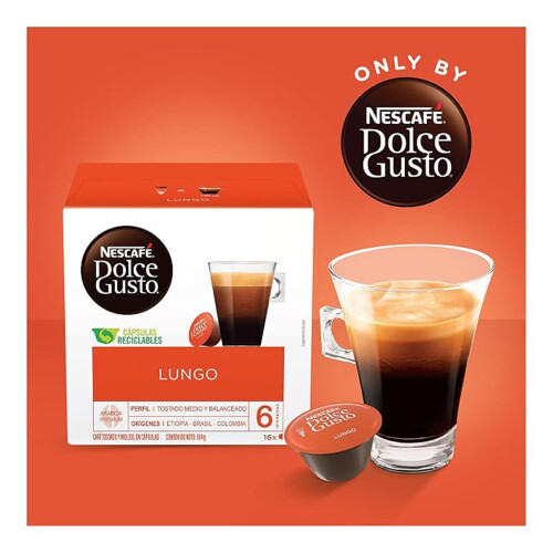 Nescafe Nescafe Dolce Gusto Coffee Pods 6x Boxes / 96 CapsCafe Lungo 1