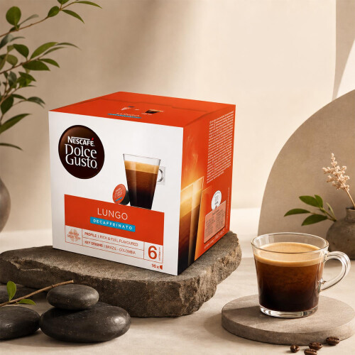 Nescafe Nescafe Dolce Gusto Coffee Pods 6 Boxes (96 drinks), Cafe Lungo Decaf 1