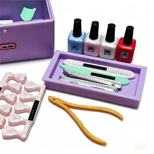 NEW Miniature Dollhouse Simulation Nail Polish Tool Set for Doll Accessories 2